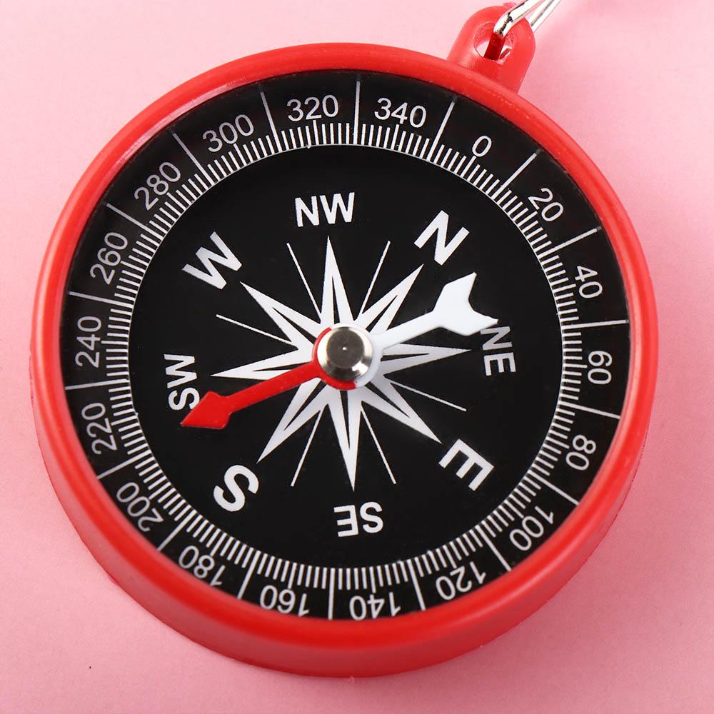 Compass Keychain Mini - Gantungan Kunci Kompas Saku untuk Berkemah