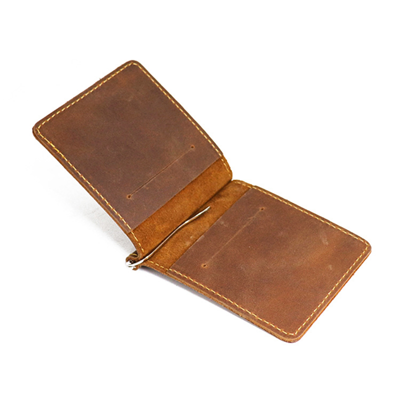 Money Clip Magnetic - Kulit Asli Buatan Tangan Uang Klip