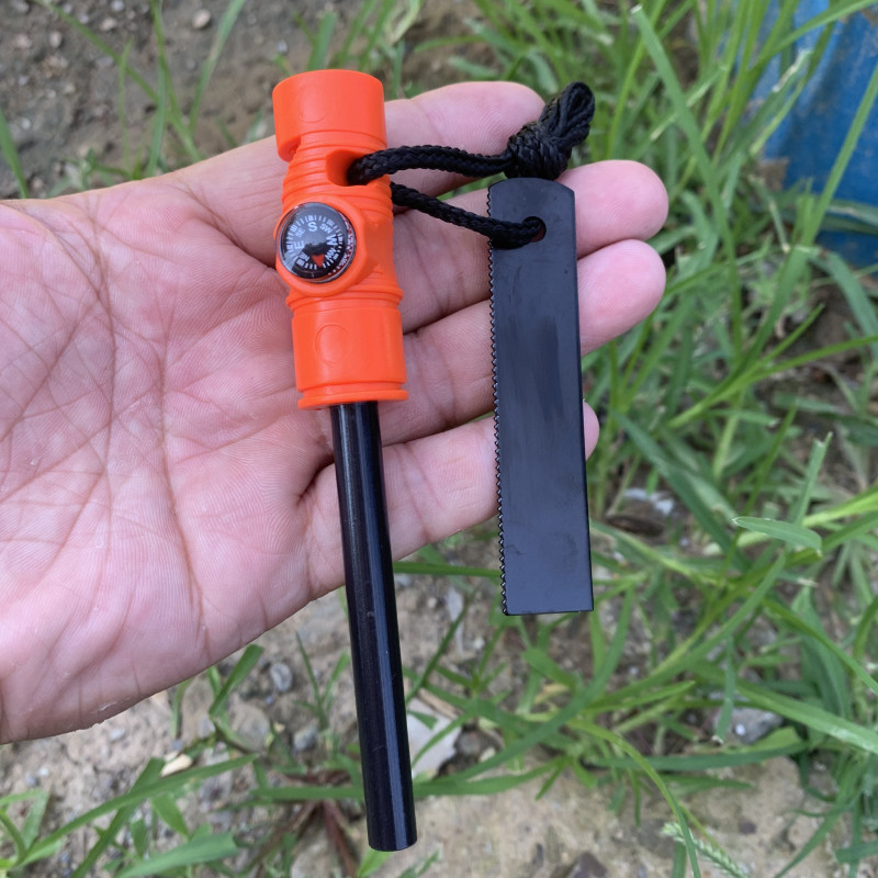 Ferro Rod Striker - Alat Pemantik Multifungsi Magnesium Rod Tiga-dalam-Satu