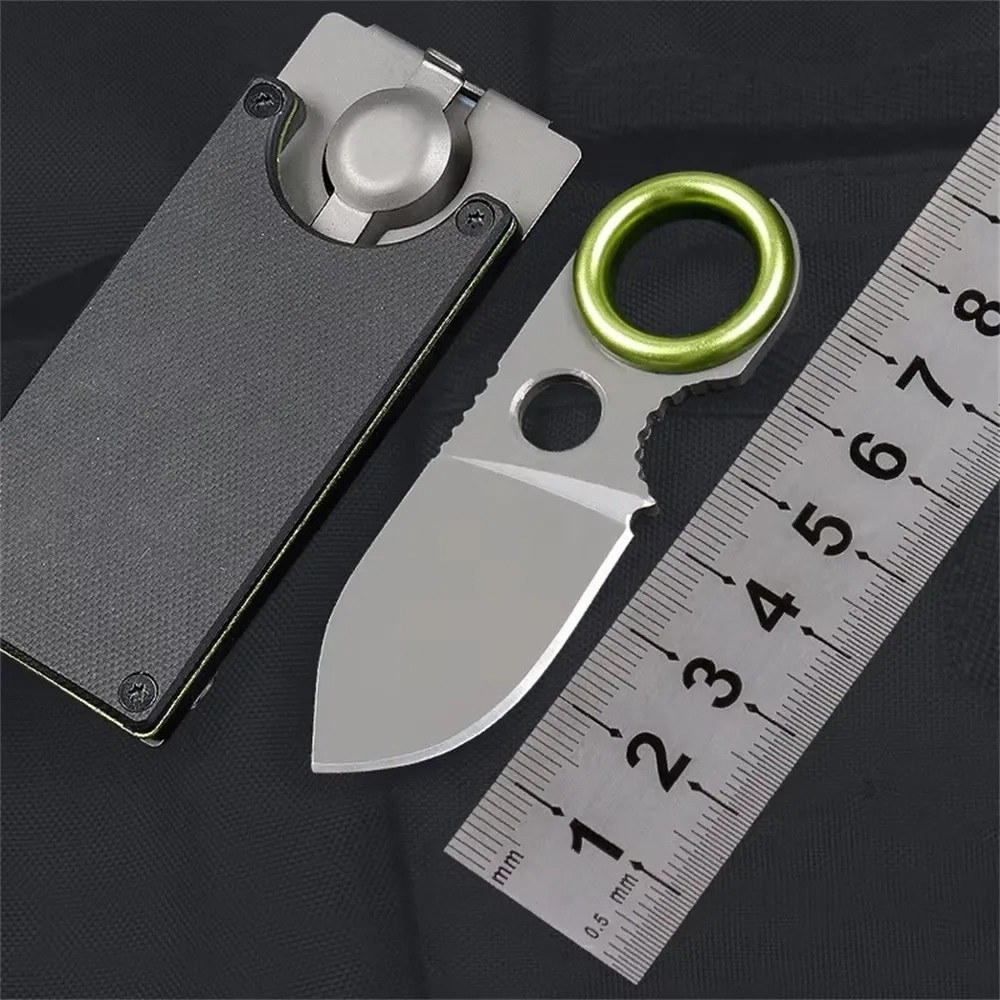 Edc Pocket Carry Fixed Blade - Pisau Lipat Mini EDC Ring Fixed