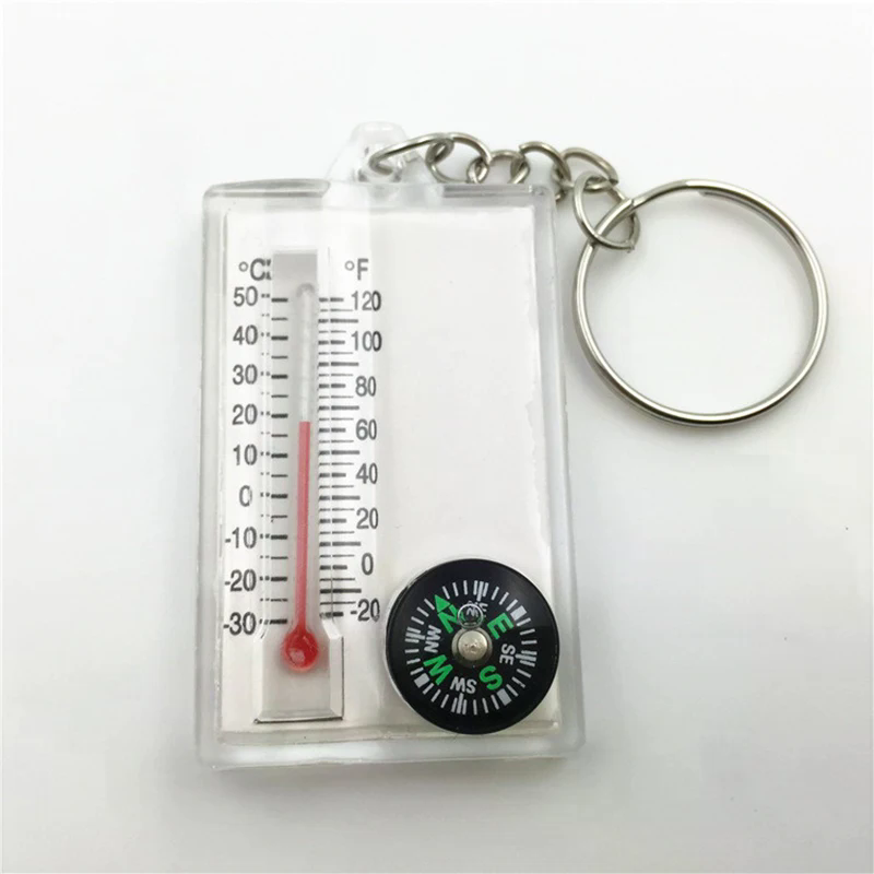 Compass Keychain Mini - Kompas Penunjuk Arah untuk Pendakian Gunung,