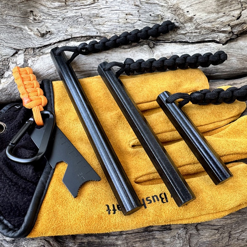Ferro Rod Striker - Tongkat Magnesium Heksagonal Anyaman Tali Tangan,