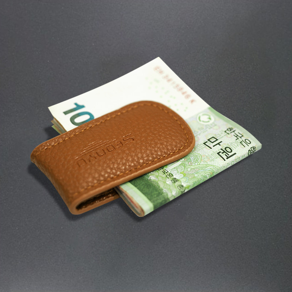 Money Clip Magnetic - Dompet Kulit Sapi Mewah dengan Magnet,