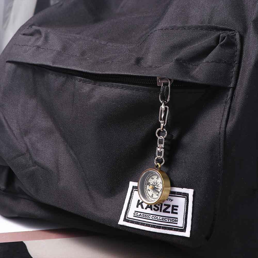 Compass Keychain Mini - 1 Buah Gantungan Kunci Paduan Seng