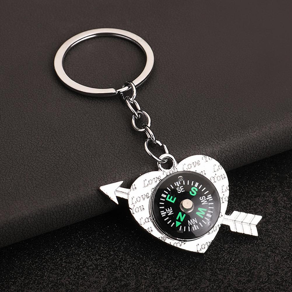 Compass Keychain Mini - Gantungan Kunci Tekstur Mewah Mini Kompas