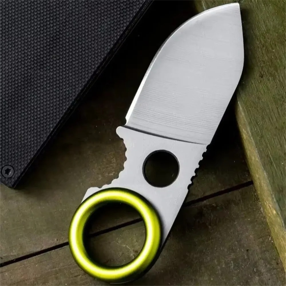 Edc Pocket Carry Fixed Blade - Pisau Lipat Mini EDC Ring Fixed