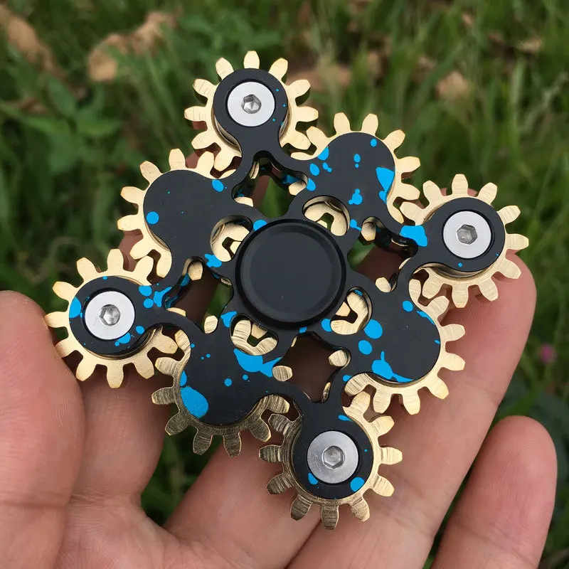 Fidget Spinner Bearing - Pemutar Tangan 9 Roda Gigi Logam