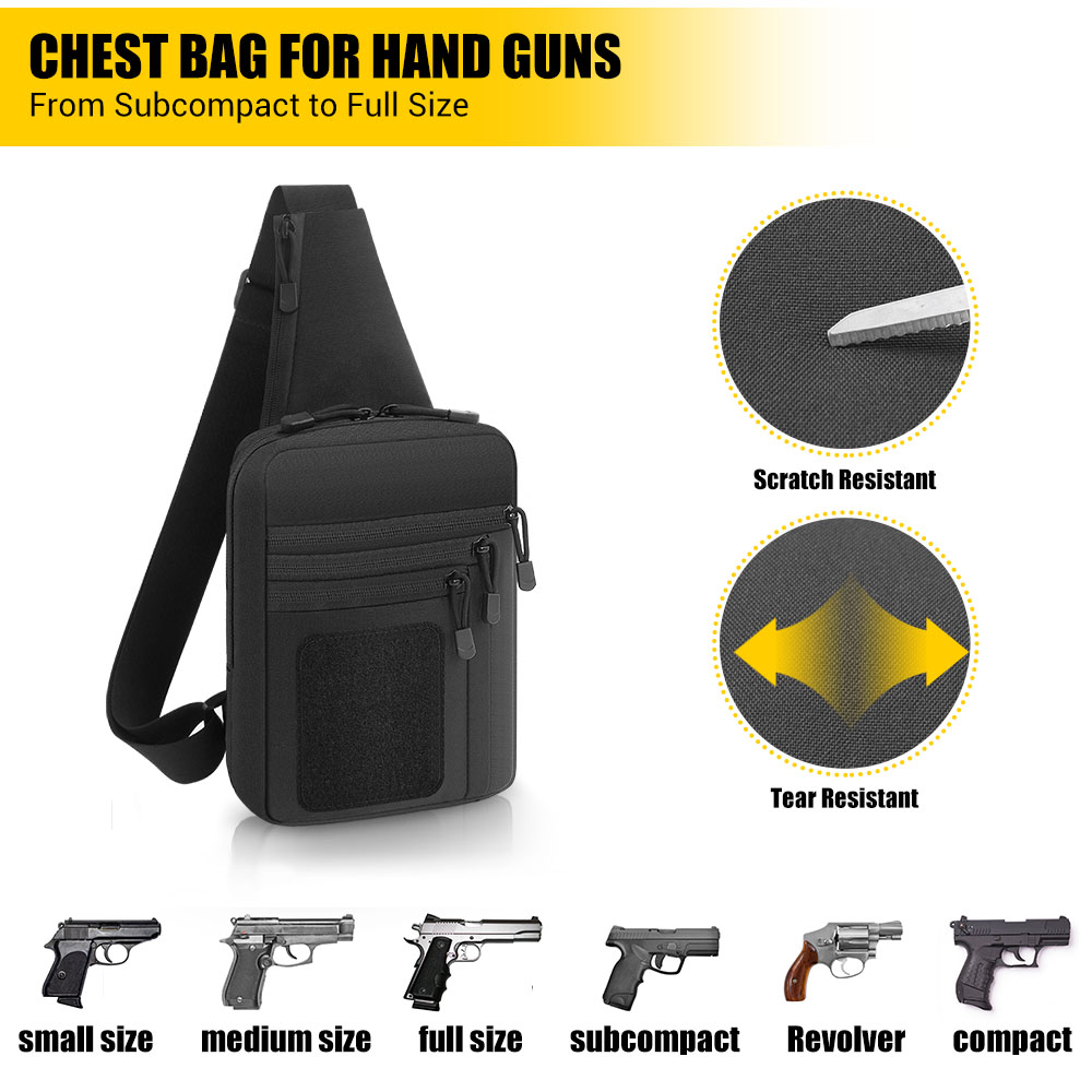Tas Pistol Taktis Tas Penyimpa - Edc Concealed Carry Bag ulasan dan harga