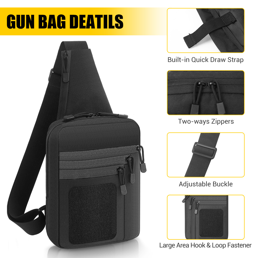 Tas Pistol Taktis Tas Penyimpa - Edc Concealed Carry Bag ulasan dan harga