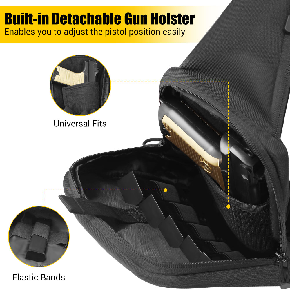Tas Pistol Taktis Tas Penyimpa - Edc Concealed Carry Bag ulasan dan harga