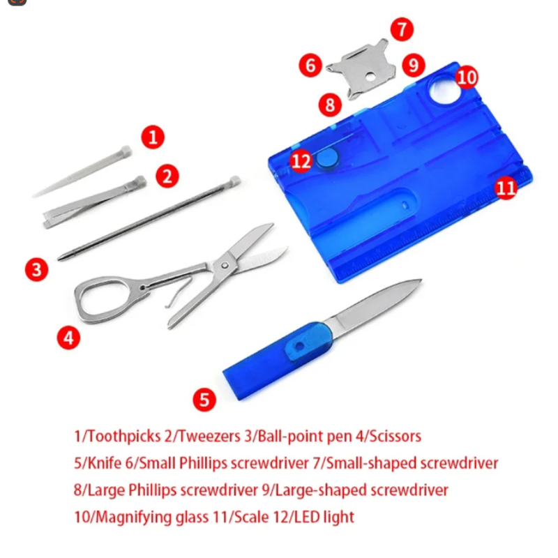 Kartu Kredit Saku 12 In 1 Alat - Multitool Credit Card ulasan dan harga