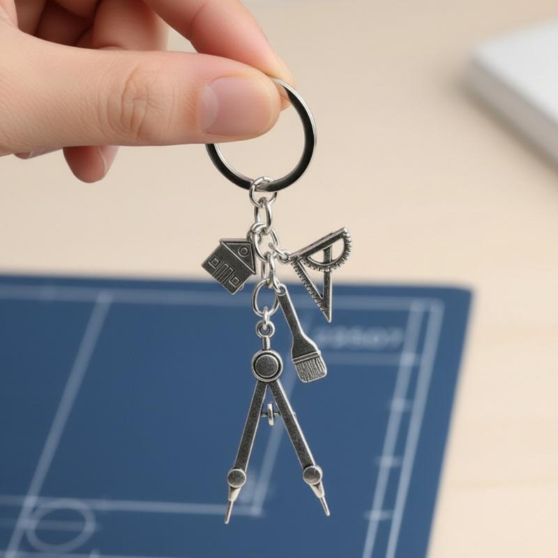 Gantungan Kunci Perak Multifun - Compass Keychain Mini ulasan dan harga