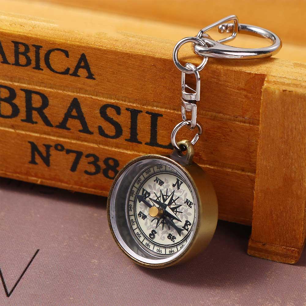 1 Buah Gantungan Kunci Paduan  - Compass Keychain Mini ulasan dan harga