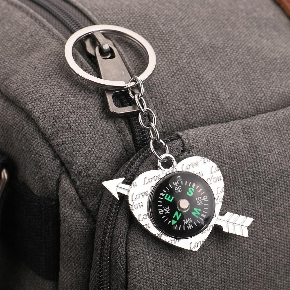 Gantungan Kunci Tekstur Mewah  - Compass Keychain Mini ulasan dan harga