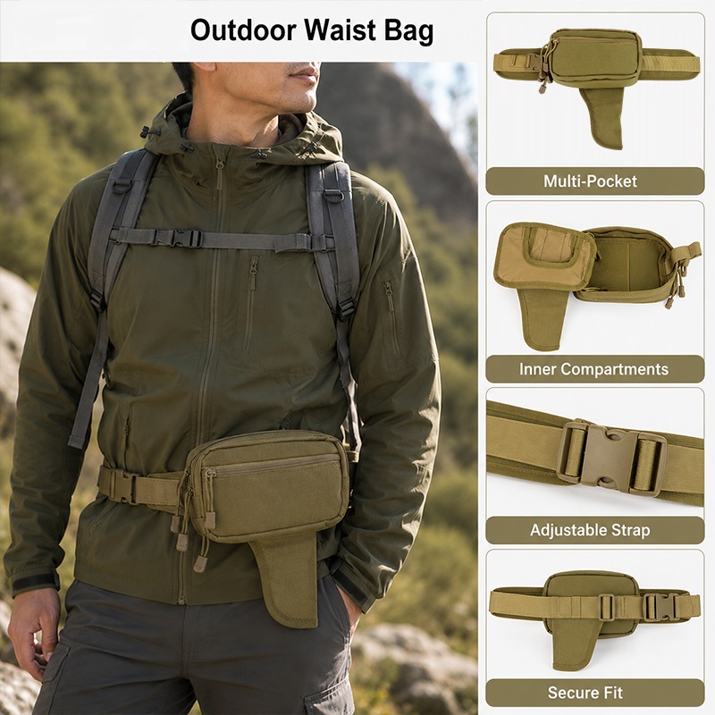 Tas Pinggang Multifungsi Nilon - Edc Concealed Carry Bag ulasan dan harga